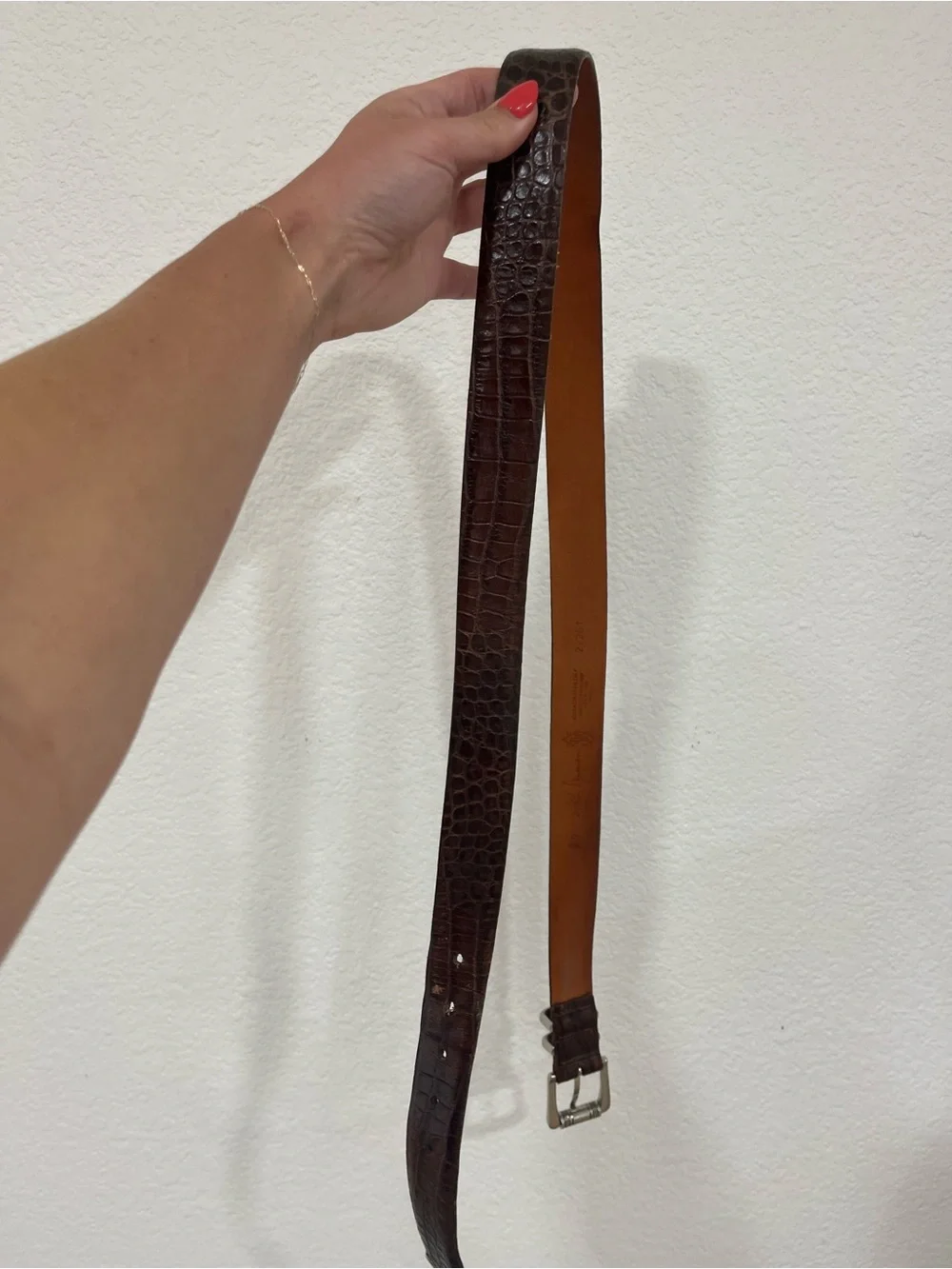 Martin Dingham Alligator Grain Calf Belt Size 42